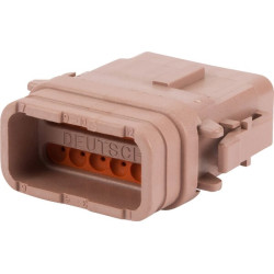 Kištuko korpusas, pilkas, 12 polių, DTM serija (1x), Deutsch DSDTM0612SDE007