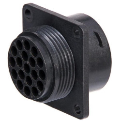 19 kontaktų korpuso lizdas, 16AC, TT, lizdas, lizdinė plokštelė, BUUTP01619S