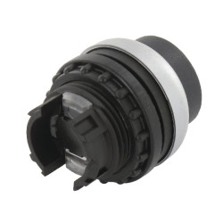 Juodas mygtukas su spyruokliniu grąžinimu, aukštas, M22DHS