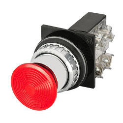 Grybo formos mygtukas, raudonas, 30 mm 030PFRF1