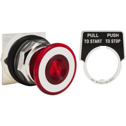 Mygtukas, raudonas, 30 mm 9001KR9R