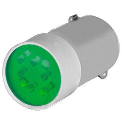 Lemputė LED 240V BA9s žalia New-Elfin 010BA9SLV220