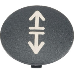 Juodas mygtuko plokštelės atlaisvinimo spaustukas M22XDPSX13