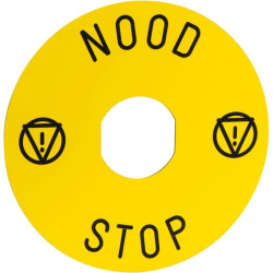 Etiketė avariniam jungikliui 90 mm ZBY8530