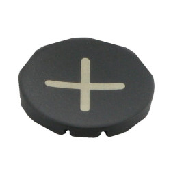 Juoda mygtuko plokštelė "+" M22XDSX4