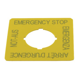 Avarinio stabdymo etiketė 4 kalbomis M22XYK1