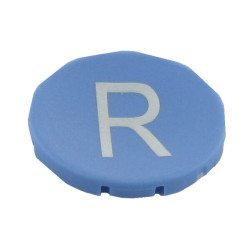 Mėlyna mygtuko plokštelė mygtukui „R“ M22XDBX6