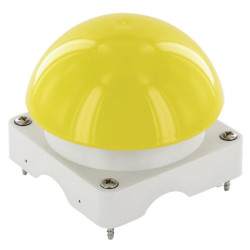 Viršutinė dalis pilka, mygtukas geltonas FAKY