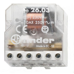 Žingsninė relė 1NO+1NC 10A/2 perjungimo sekos 12V AC 260380120000