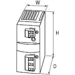 Maitinimo šaltinis 24 V nuolatinė srovė, 2,5 A MCSB25A