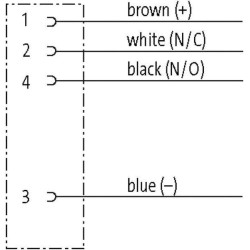Jutiklio kabelis M12, nerūdijantis plienas, 10 m. 7014123412141000