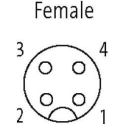 Jutiklio kabelis M12, nerūdijantis plienas, 10 m. 7014123412141000