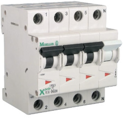 Miniatiūrinis automatinis jungiklis 40A, 3P+N, B PLS6B403N