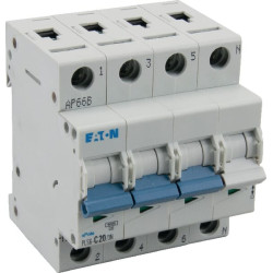 Miniatiūrinis automatinis jungiklis 20A, 3P+N, C PLS6C203N
