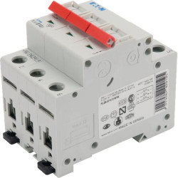 Miniatiūrinis automatinis jungiklis 10A, 3P, B PLS6B103