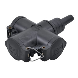 Guminis 3 krypčių pilnas lizdas 2 polių EM353