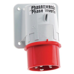 CEE mašininis kištukas 16A 5P 400V IP44, fazės keitiklis B002602