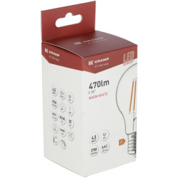 LED lemputė su kaitrinės lemputės formos - klasikinė A60 E27 4,5 W KRFBA6045E27