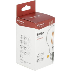 LED kaitrinė lemputė - klasikinė A60 E27 7W, reguliuojamo ryškumo KRFBA607E27D