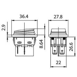 Svirtinis jungiklis 20 A, raudonas 19353112