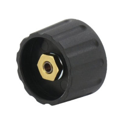 Draaiknop 28,0 mm 1/4" kaip zwart KNOP280