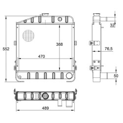 Case - IH 640 3148115R94N Radiatorius tinka Case - IH