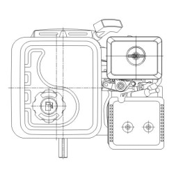 Variklis, horizontalus, 12 AG, 25,4x88, elektrinis starteris, Loncin G420FCD