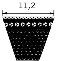 V formos diržas AVX 11.2X820 Optibelt AVX112820
