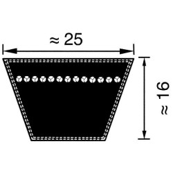 V formos diržas 25x5300 Optibelt VB255300