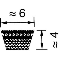 V formos diržas 6x280 Optibelt VB6280