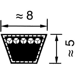 V formos diržas 8x825 Optibelt VB8825