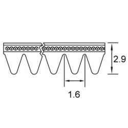 Pavaros pleišto diržas Spb1600 VLD4304