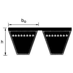 Maitinimo diržas 2x3V 560 Optibelt 23V560