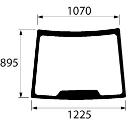 Case - IH JX95 Maxxima 5089552N priekinis stiklas