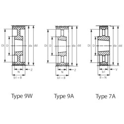 Paskirstymo skriemulys Taperlock 1210 TB288M50