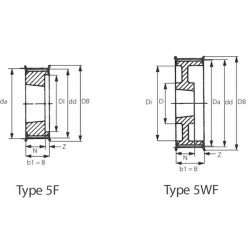 Paskirstymo skriemulys Taperlock 1108 TB18L100