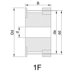 Paskirstymo skriemulys, tipas -T 28Z 16T25282