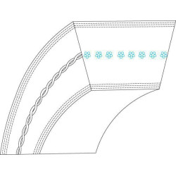V formos diržas 17,0x1734 mm FGP800014