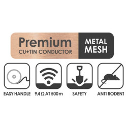 Signalinis kabelis Ø3,8 mm x 500 m metaliniu tinkleliu, vario šerdimi FGP2262