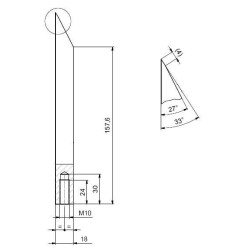 Medienos smulkintuvo peilis 124x192x18 WCB341758