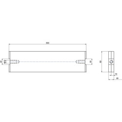 Atsparus peilis 300x80x20 WCB00678