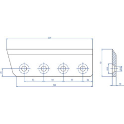 Medienos smulkintuvo peilis 220x70x10 WCB00261