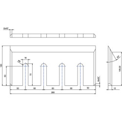Medienos smulkintuvo peilis 280x130x12 WCB00145