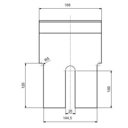 Medienos smulkintuvo peilis 168x235x20 WCB330940