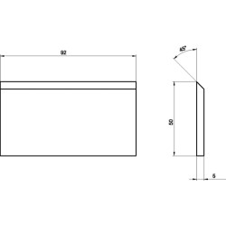Medienos smulkintuvo peilis 92x50x5 WCB00233