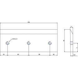 Medienos smulkintuvo peilis 230x90x11 WCB00514