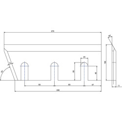 Medienos smulkintuvo peilis 270x100x11 WCB00675