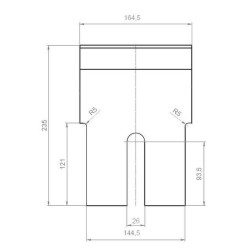Medienos smulkintuvo peilis 164,5x235x20 WCB321120