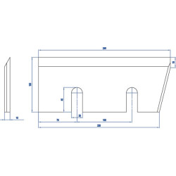 Medienos smulkintuvo peilis 240x100x10 WCB00712