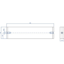Atsparus peilis 365x90x30 WCB00720